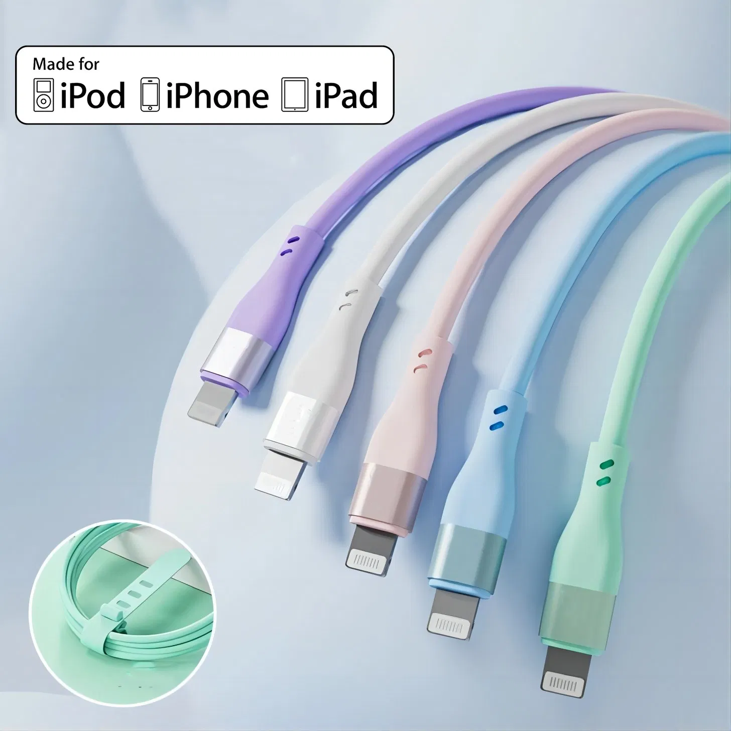 Apple Mfi Certified 3FT 6FT 10FT Silicone Data Cable 3A Pd Fast Charging Type C Charger Cable USB C to Lightning for iPhone13 14 15