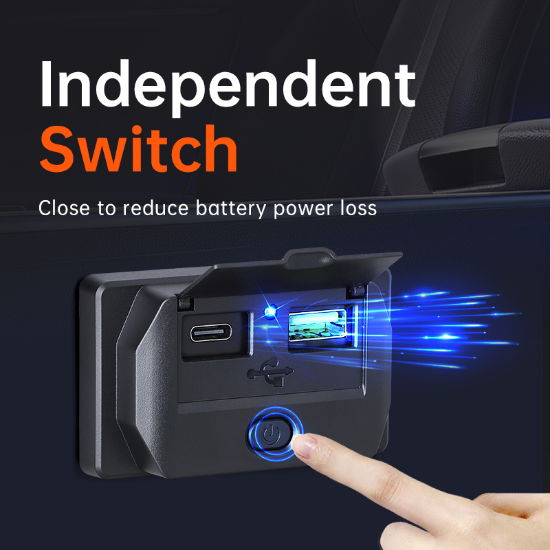 Bus USB Charger with Fuse Protection Dual Port Type C Pd and USB a Safe Power Delivery