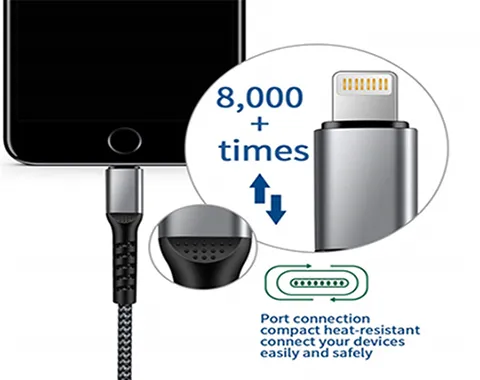 OEM Apple Mfi Certified USB-a to Lightning Cable Charger for iPhone