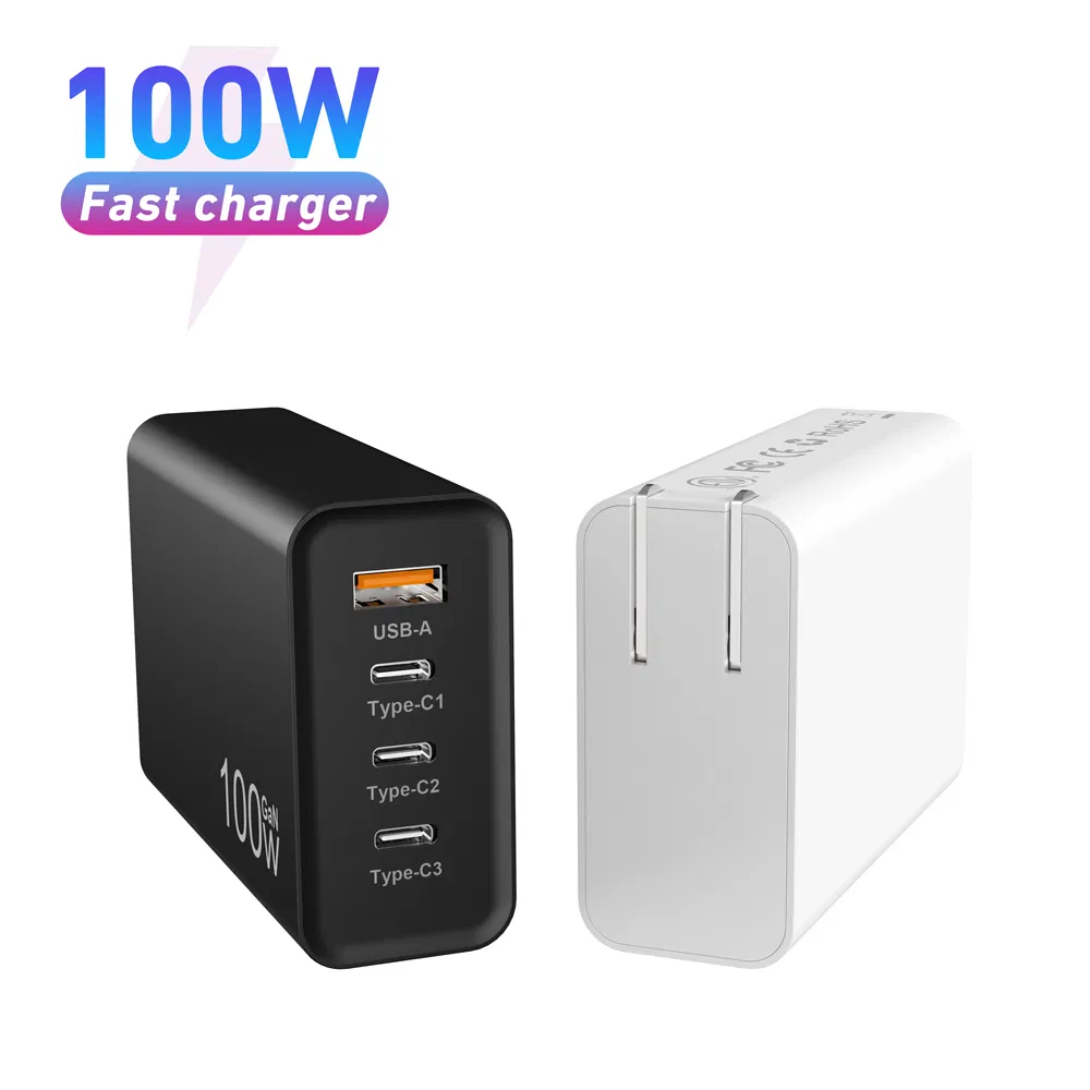 100W Pd Charger Super Fast Phone Laptop GaN Charger Wall Power Adapter for Phone and Tablet Laptop and All Smart Phones