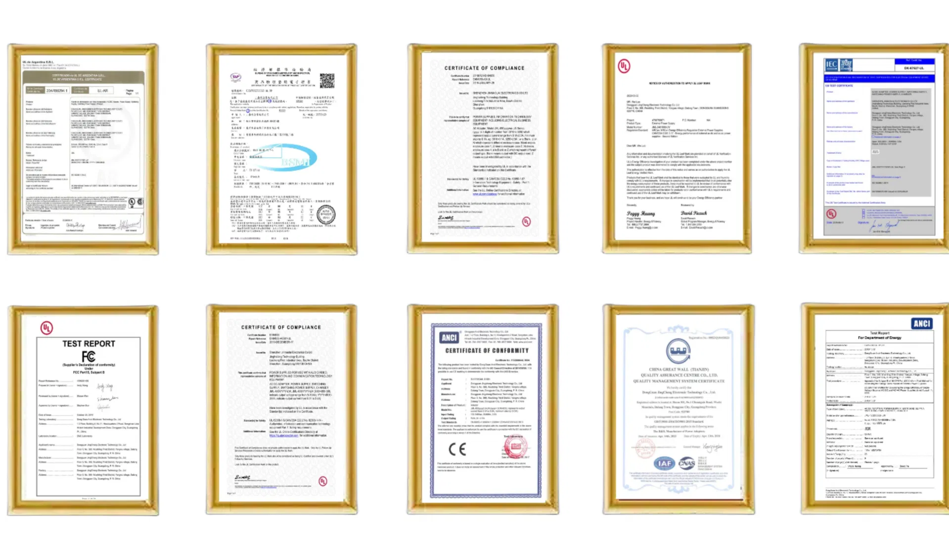 Product Certifications