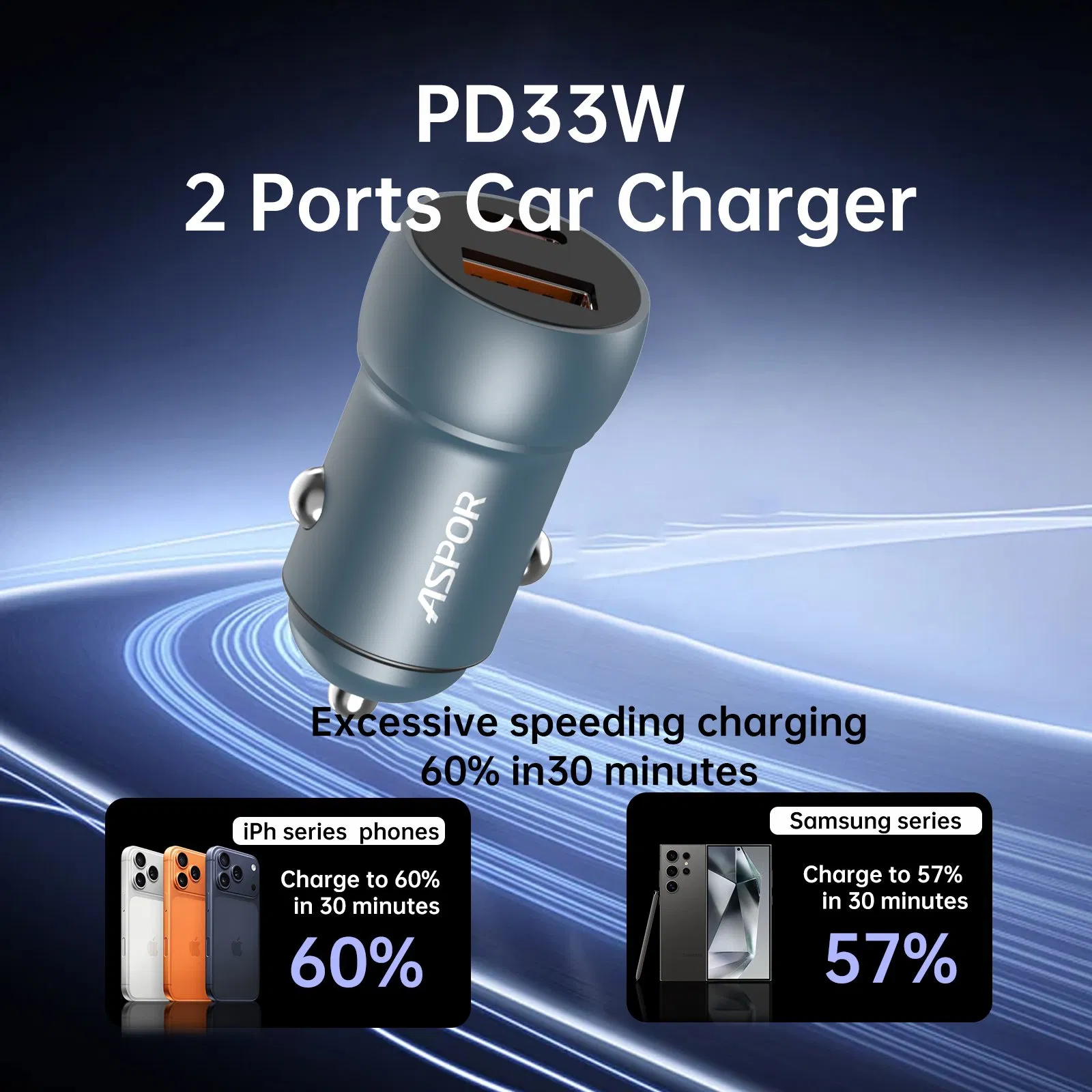 A975 Aspor Car Charger Portable Electric Car Charger Station Power Mobile Adapter