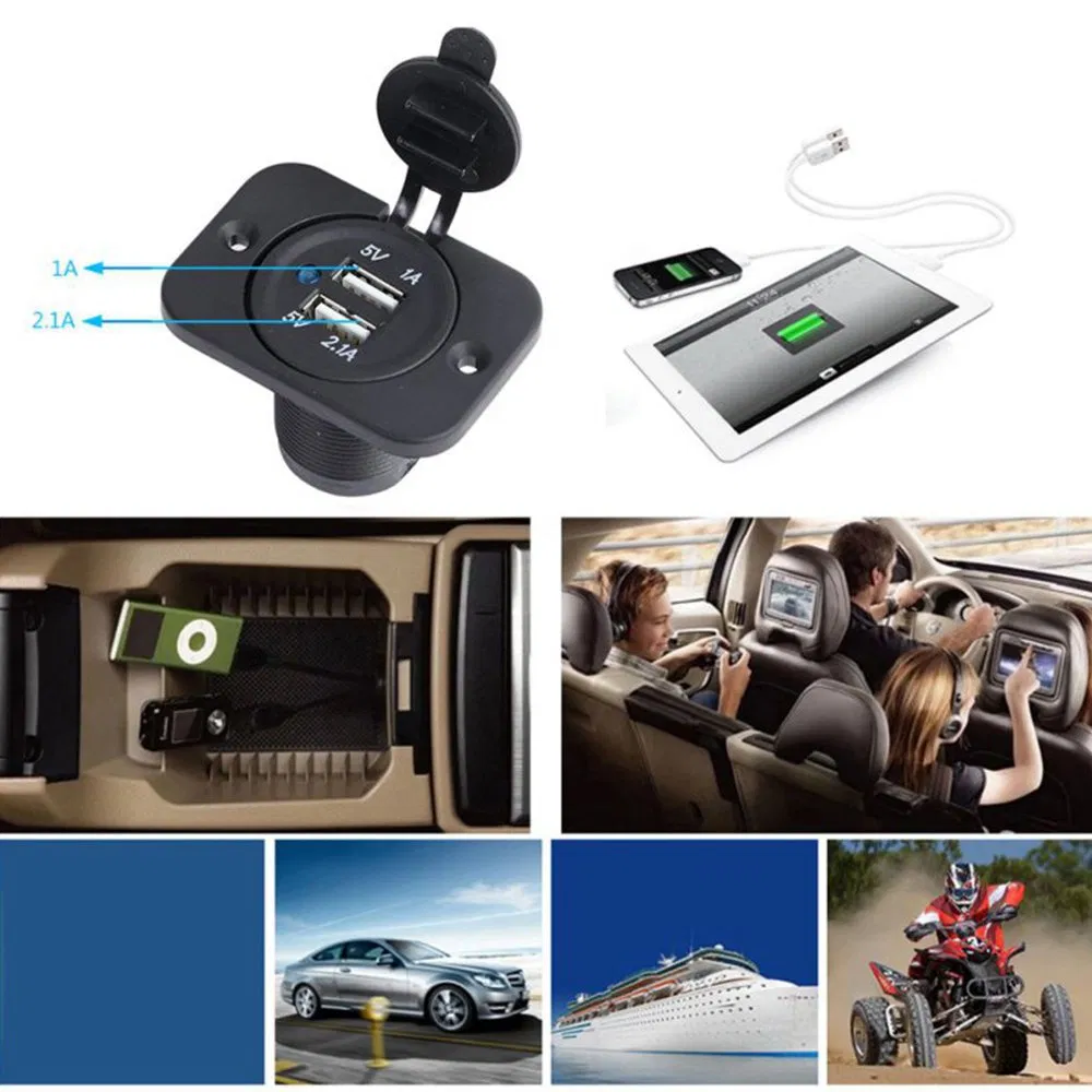 Dual USB Car Charger Panel 8