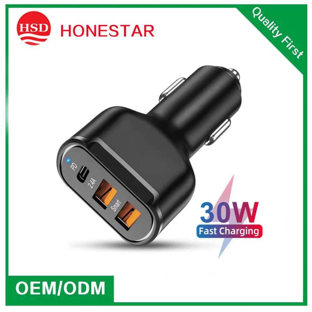 Super Fast Charging USB C Pd Car Charger Portable 100W for Mobile Phone Charger