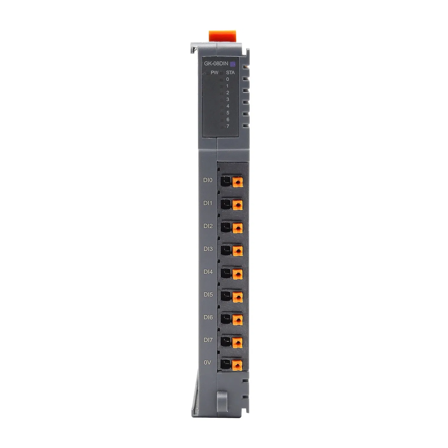 Gk-100-08DIN IP20 High Temperature Resistance 8-Channel Digital Input Module NPN Type