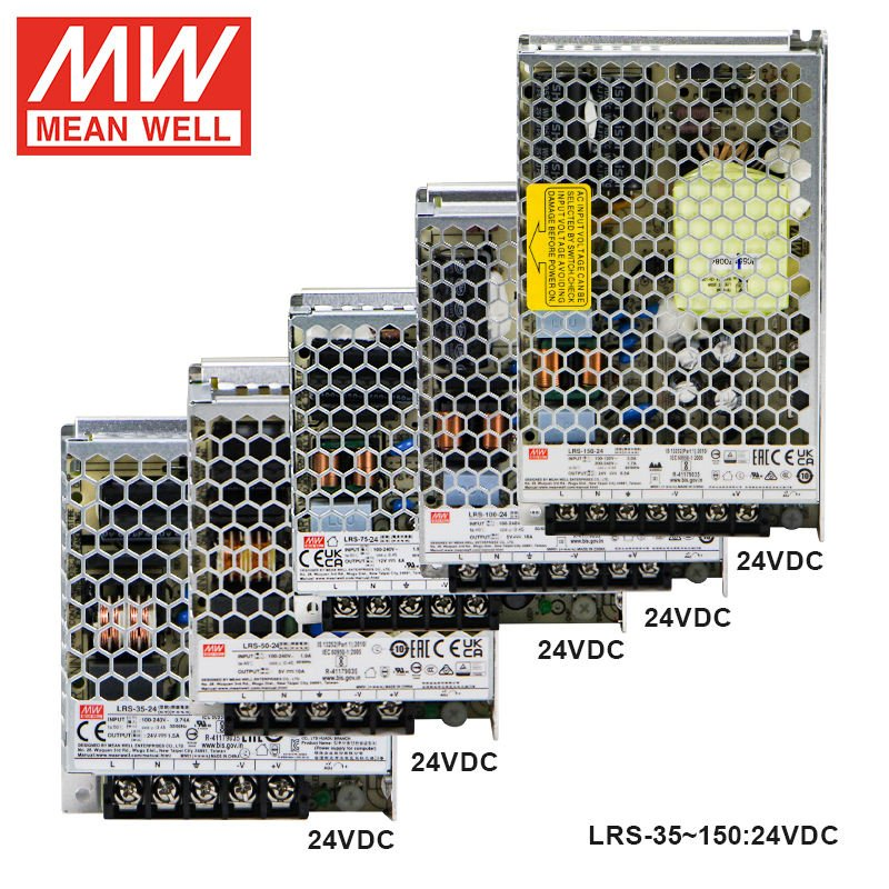 Meanwell Lrs 35W 50W 75W 100W 150W 200W 350W 450W 600W 1200W 12V 24V Economical Switching Power Supply Industrial Automation