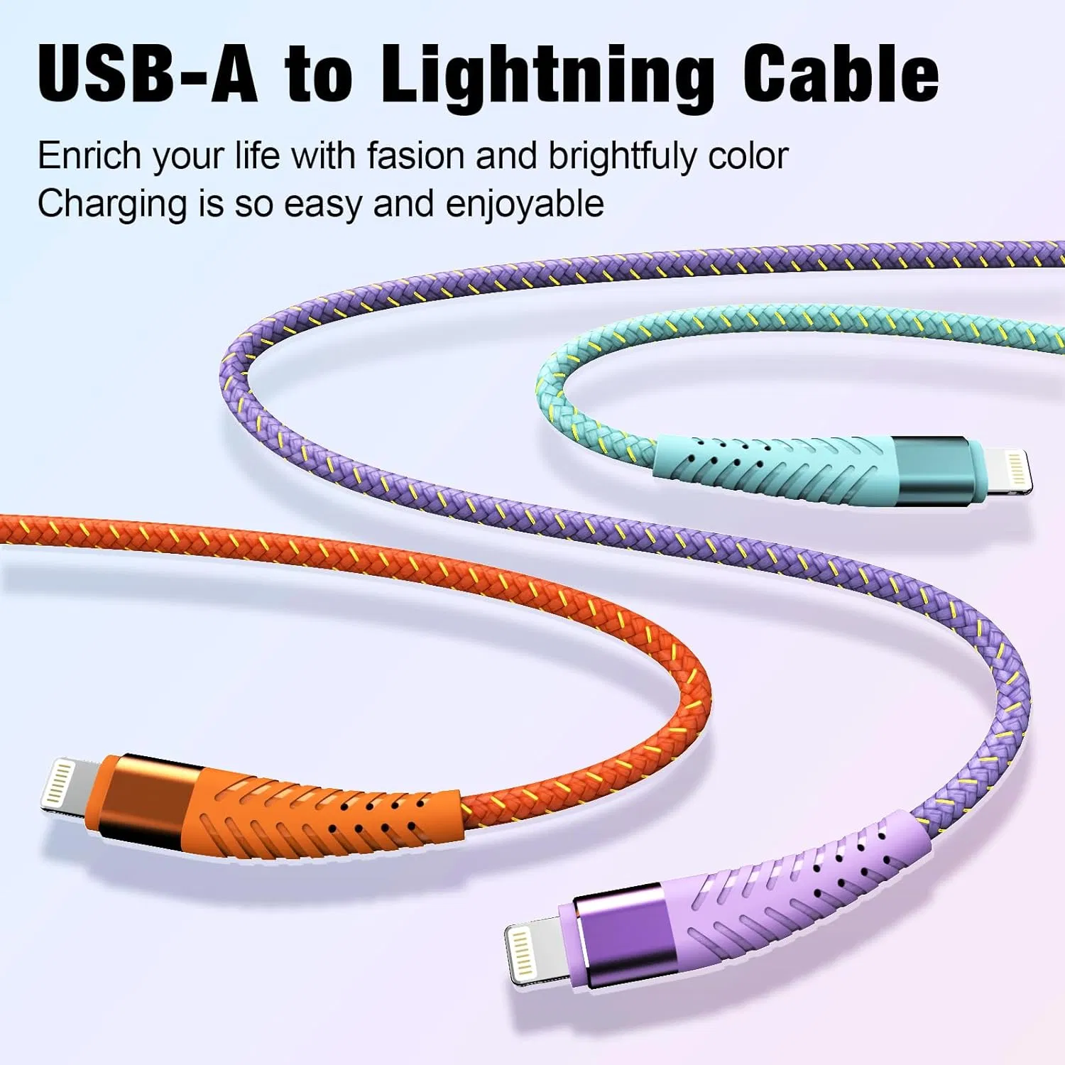 USB-a Lightning Mfi Certified Fast Chargers Cord Fast Charging Cables Data Charging Cable for Apple iPhone/iPad/iPod