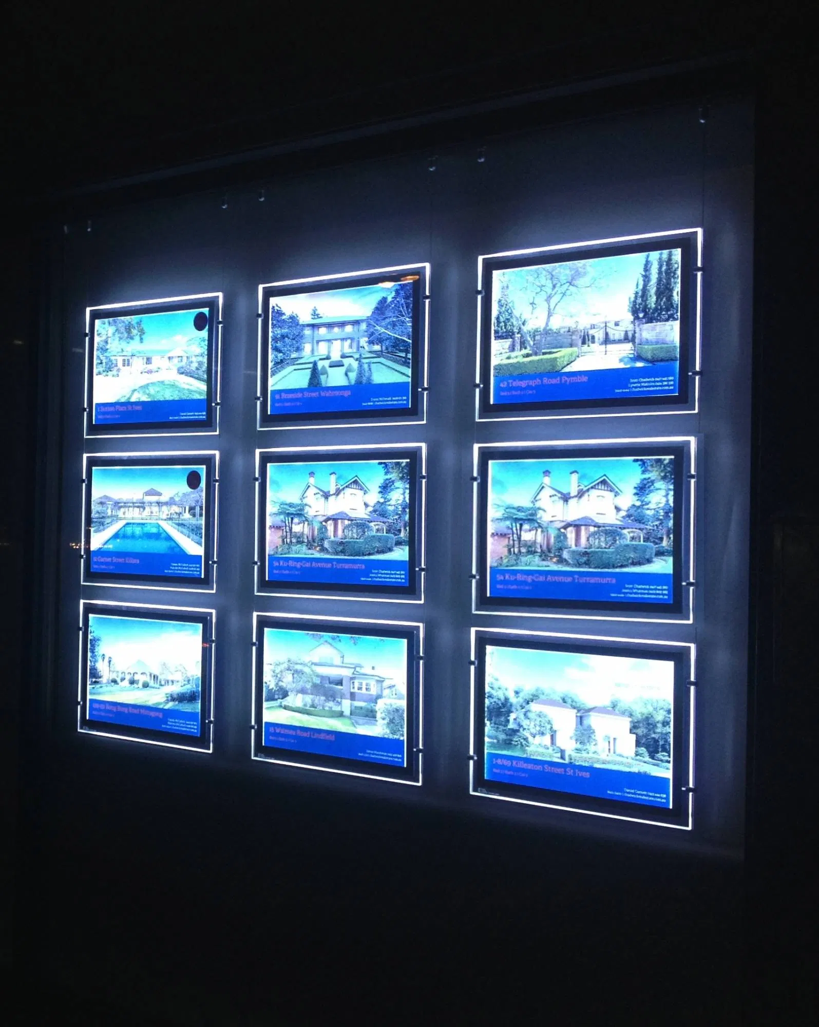 Wholesale Real Estate Agent LED Cable Kit Window Display Advertising Light Box