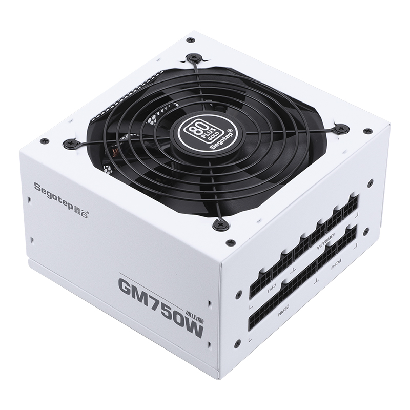 Segotep-GM750W White-80-Plus-Gold-70cm-CPU-Output-Cable-Modular-ATX-Switching-Power-Supply-for-DIY Desktop-Computer-92.49%-Conversion Efficiency