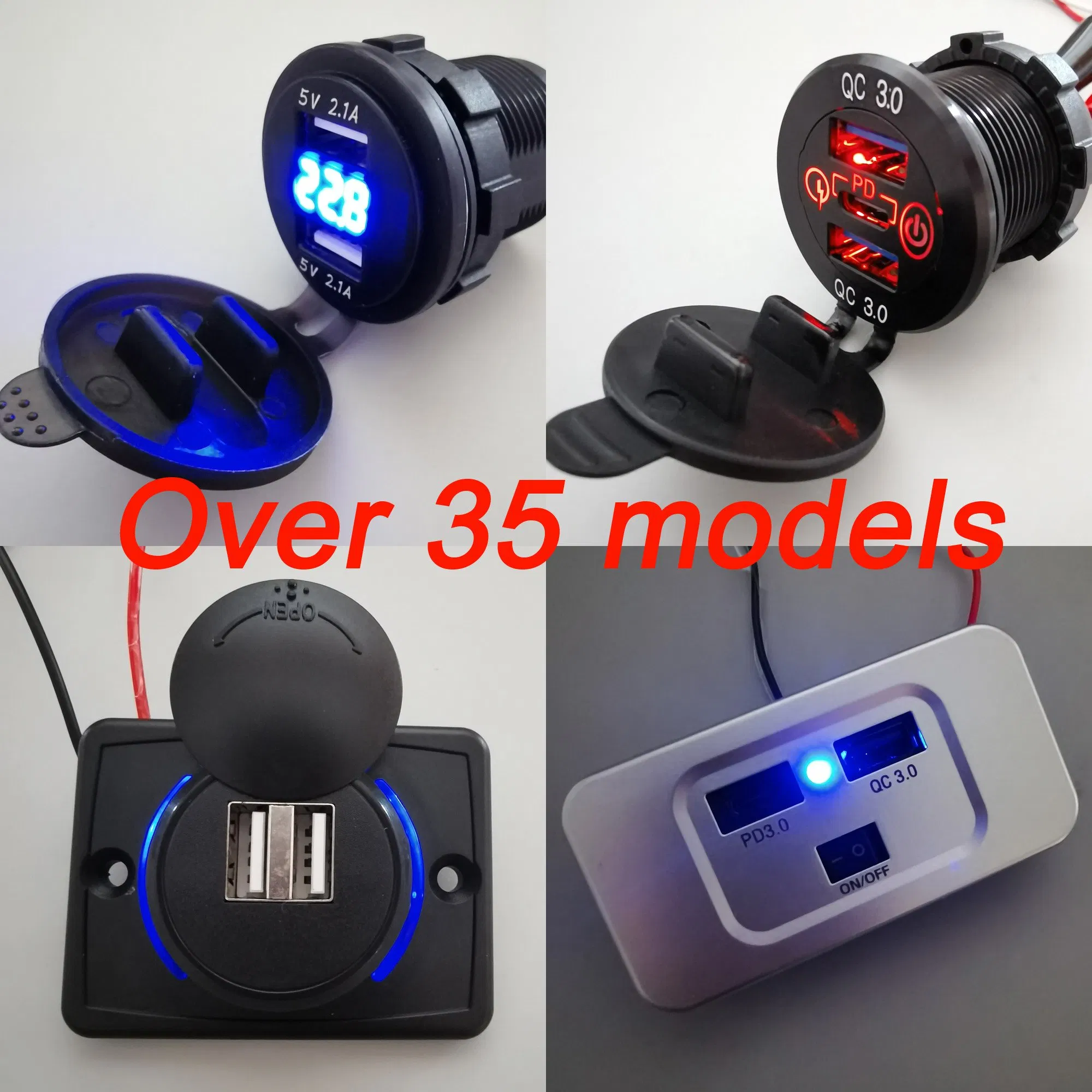 Universal DC Quick Dual Port Car Bus Mobile Phone USB Socket Charger