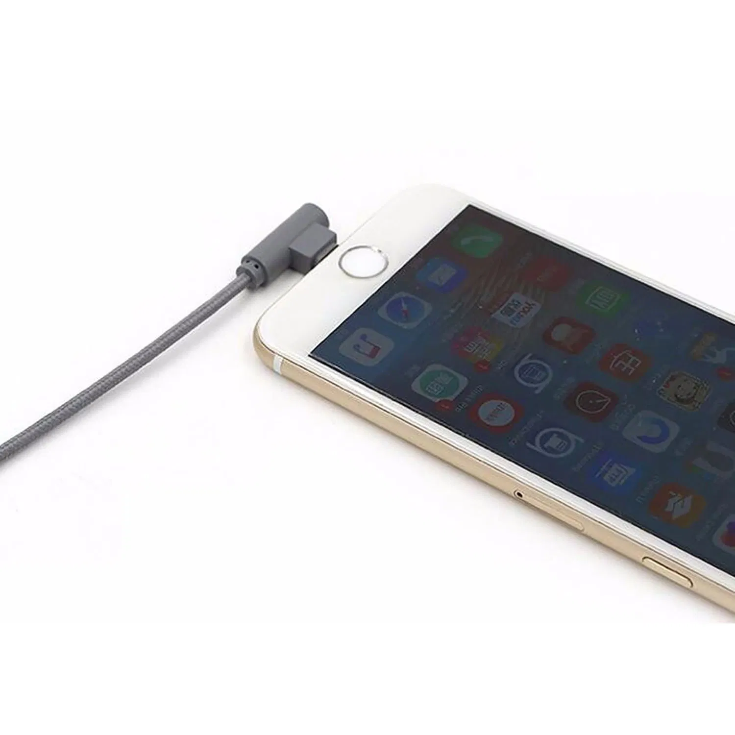 High Quality Mfi Certified Cable USB-a to Lightning Right Angle Charging Wire for Mobile Phone