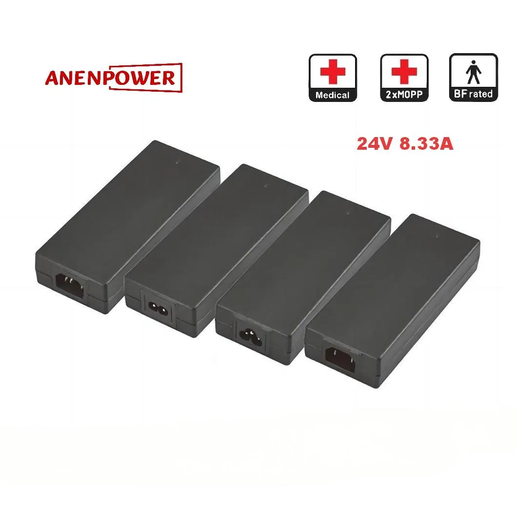 240W IEC/En 60601-1 Certified Medical Power Supply 48V 4.17A Desktop CE UL Ukca Rcm AC Adapter