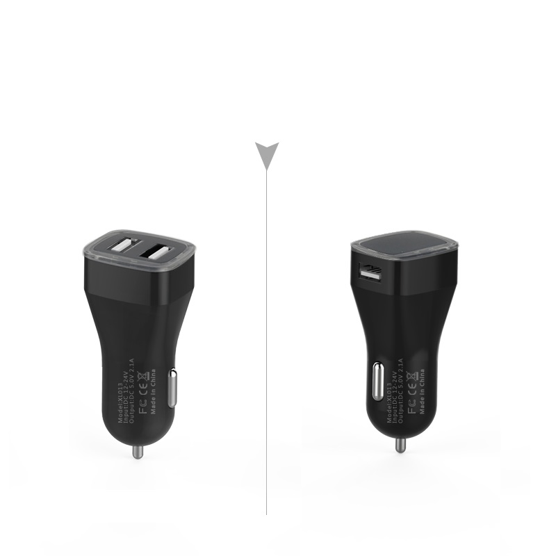 3.0 2.4A Dual USB Ports Black Color Car Charger