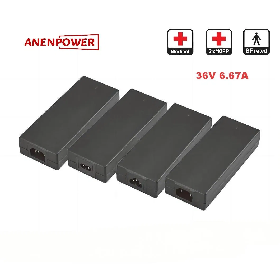 240W IEC/En 60601-1 Certified Medical Power Supply 48V 4.17A Desktop CE UL Ukca Rcm AC Adapter