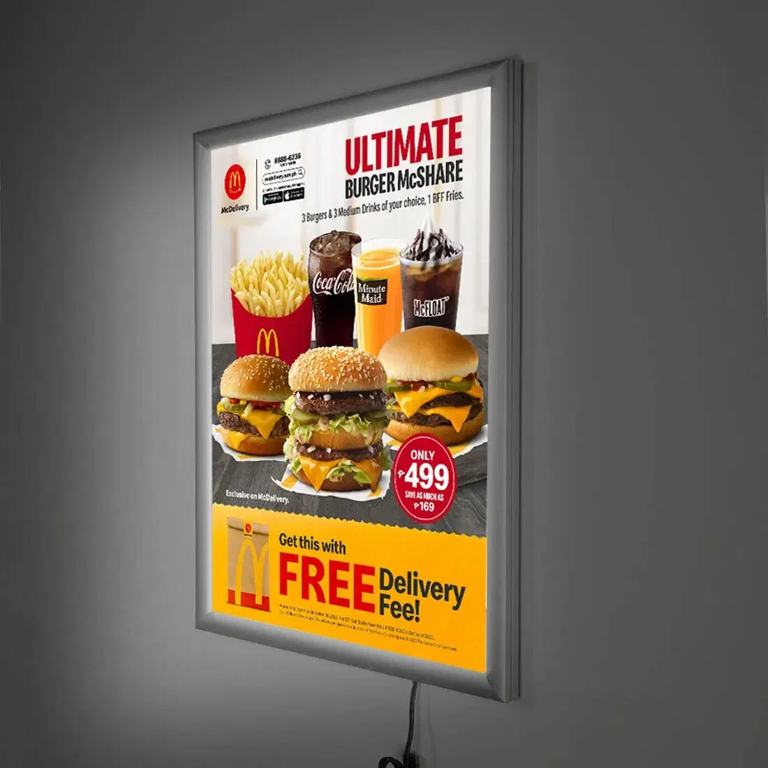 A4 A3 A2 A1 Backlit Poster Display Frame Menu Board Advertising Slim LED Light Box