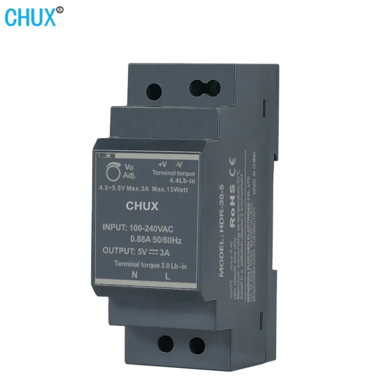 Hdr Series Switching Power Supply DIN Rail 15W 30W 60W 100W 150W AC/DC 12V 24V Industrial Ultra-Thin SMPS