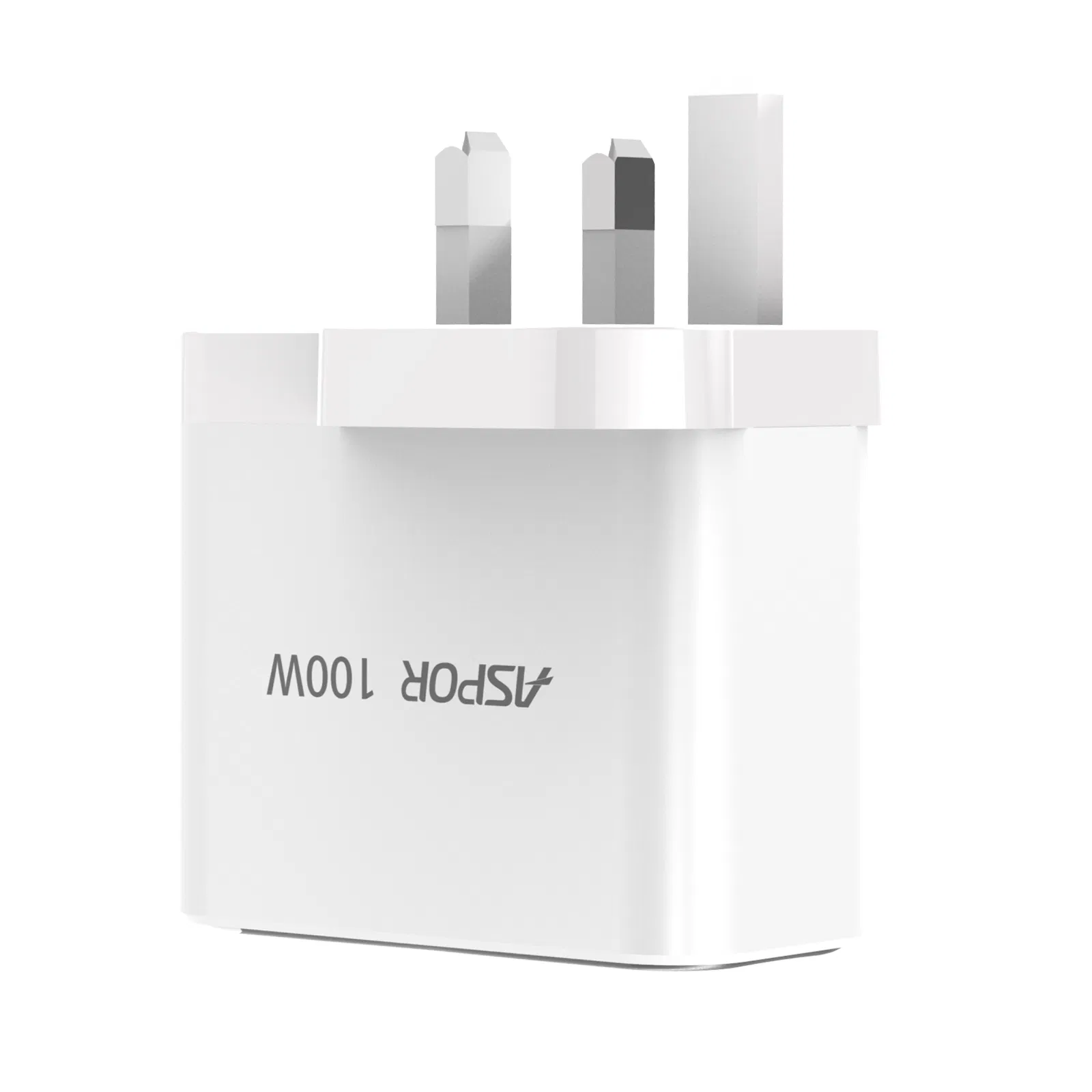 100W GaN Super-Fast-Charging Adapter ASPOR A837 UK/US Plug QC+PD Dual-Port OEM/ODM