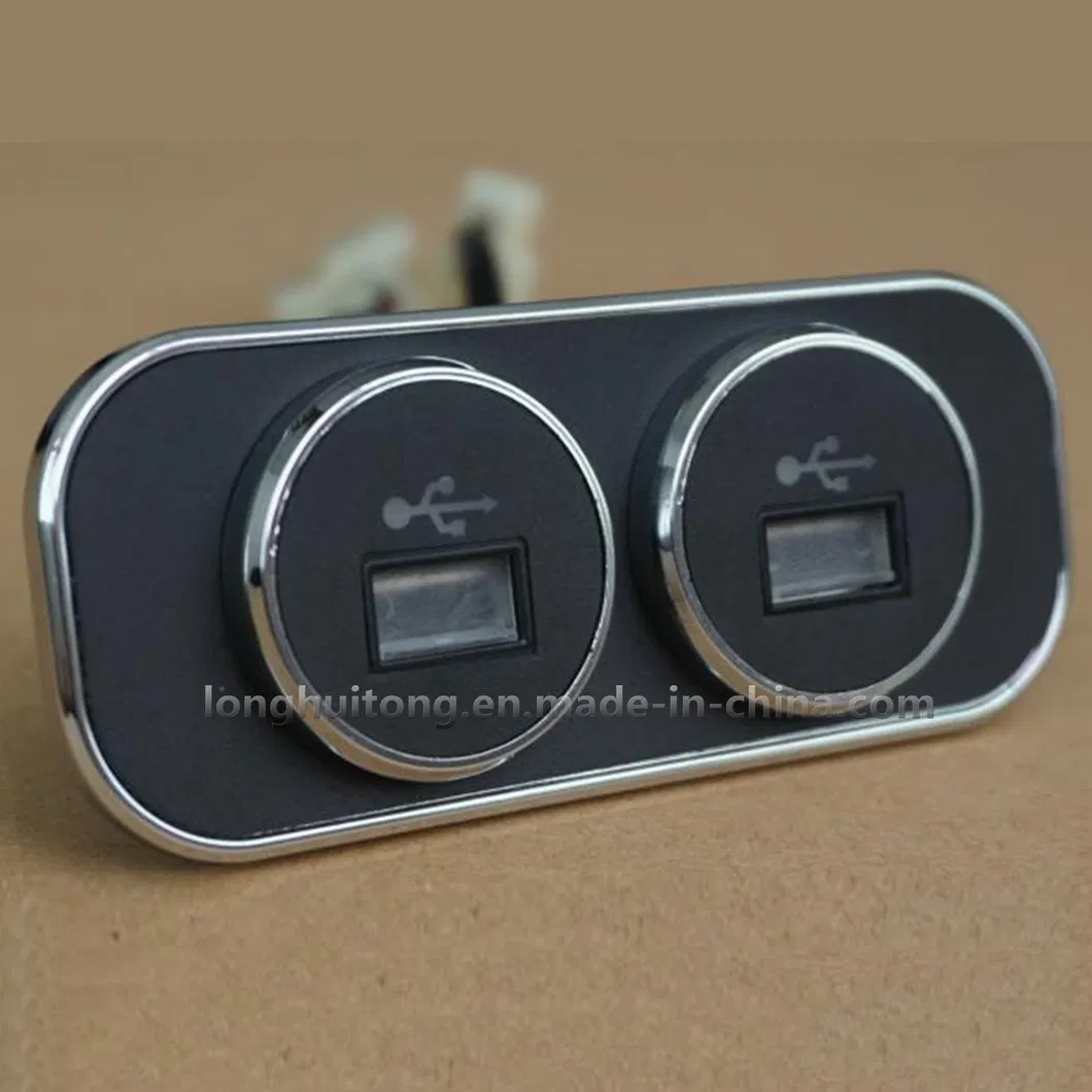 Dual USB Car Charger Front View