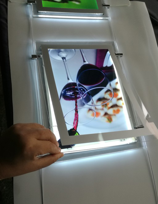 A3 A4 Slim Cable Hanging Real Estate LED Light Box Window Display