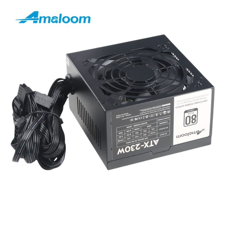 Amoloom Non-Modular PSU ATX Switching Power Supply 230W with 4+4pin