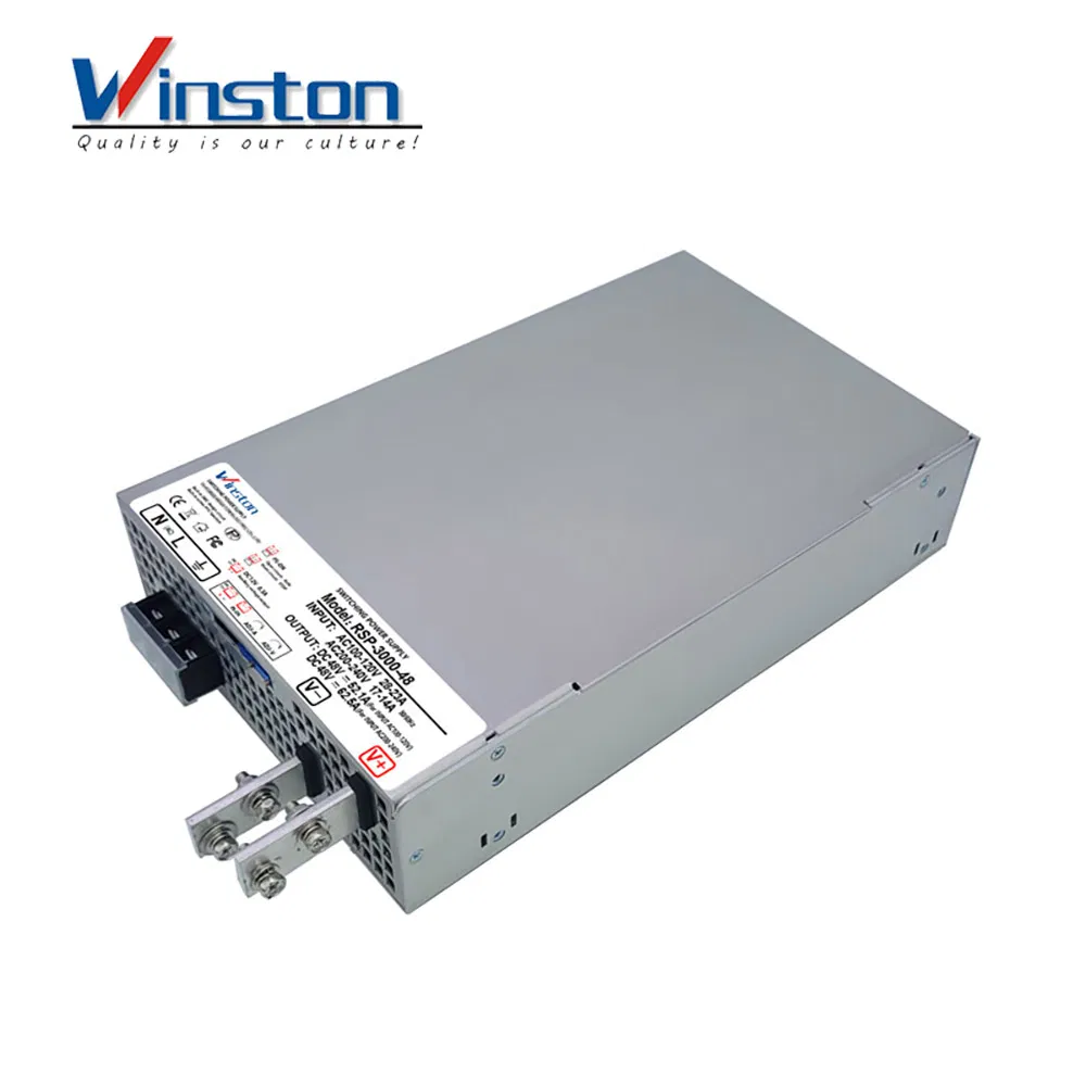Reliable Enclosed Rsp-3000 12V 24V High Voltage Adjustable Industrial DC SMPS Switching Power Supply for Industries