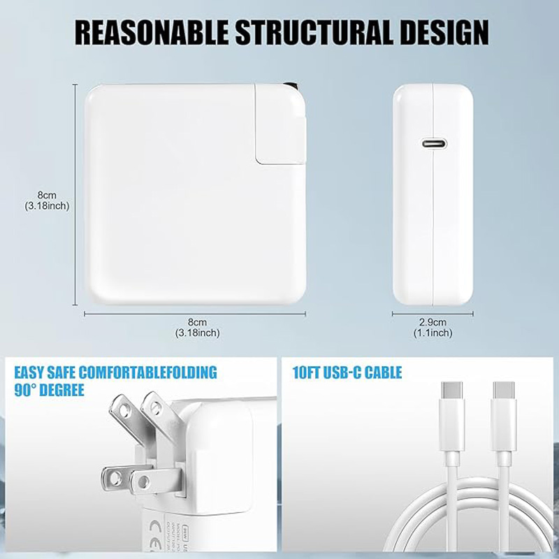 96W MacBook Pro/Air Charger Fast Charging USB C Laptop Power Adapter
