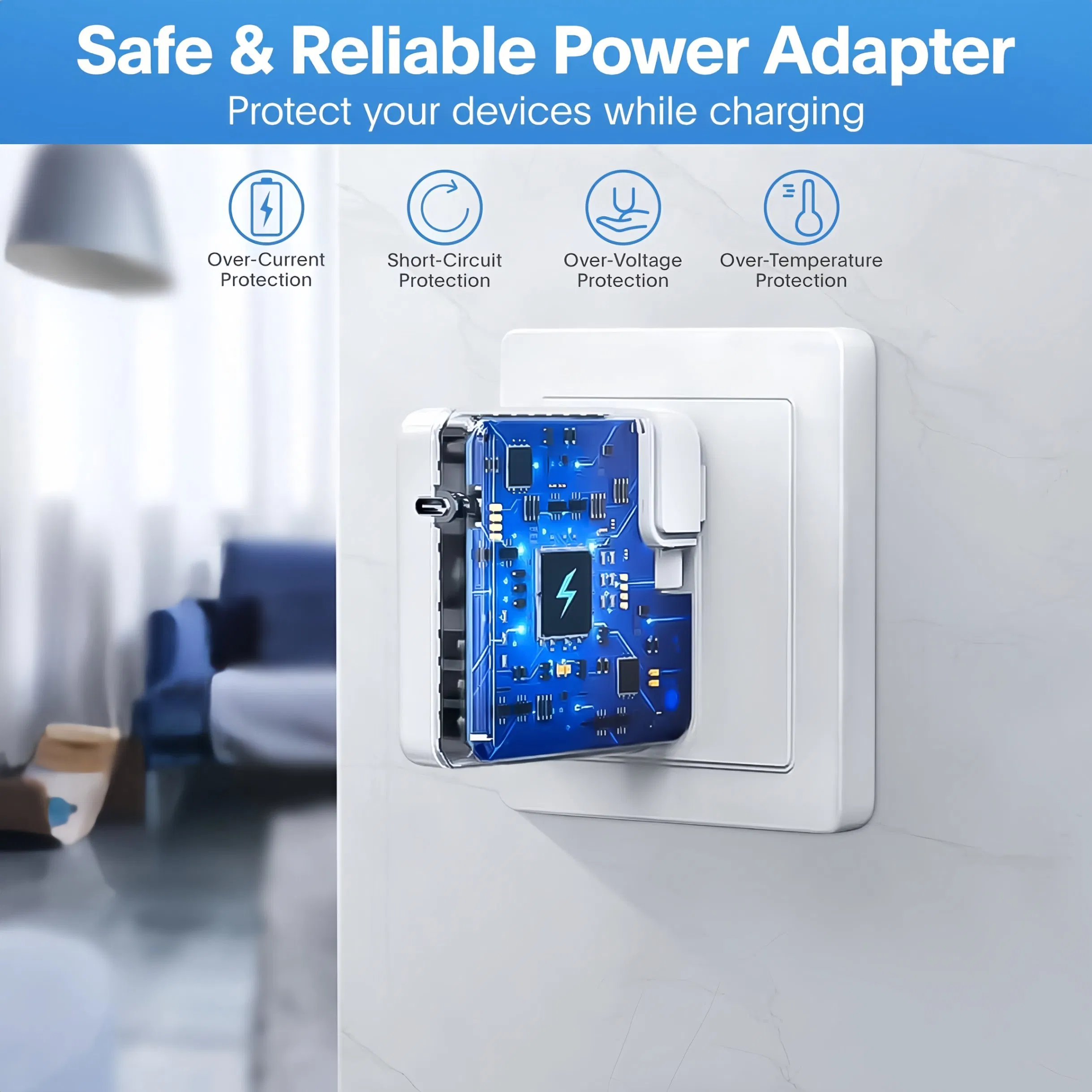 100W USB-C Power Delivery Charger Wall Adapter Laptop Compatible QC3.0 Ultra Slim 100W USB-C Pd Fast Charger Power Adapter CE FCC Certified