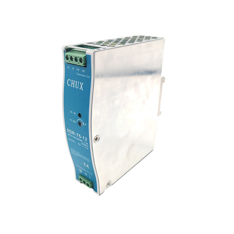 High Efficiency EDR DIN Rail Single Output Switching Power Supply AC to DC 12V 75W Adjustable SMPS