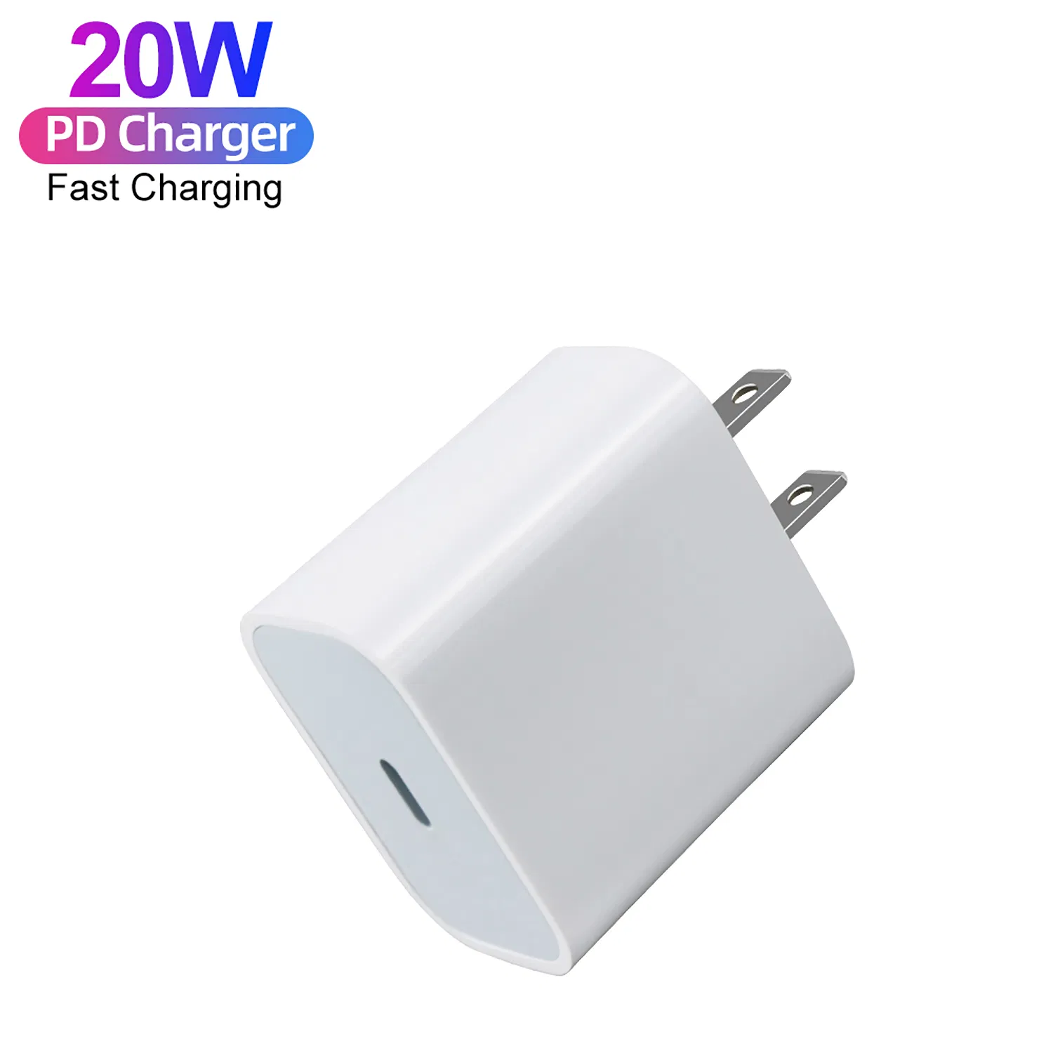 Universal 20W USB Type C Charger Pd Wall Adapter Compact Phone Charger for Travel