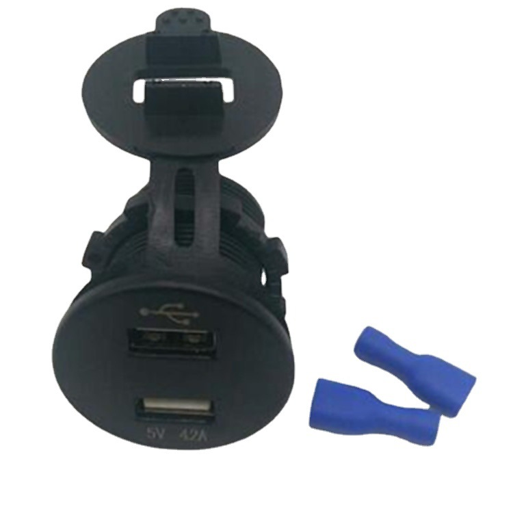 Waterproof Digital Voltmeter Car Motorcycle Power Outlet Adapter 12V 4.2A Dual USB Car Charger