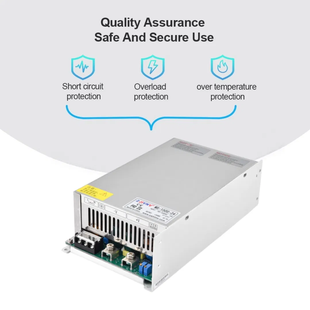 Mini Size 1500W Switching Power Supply SMPS Voltage and Current Adjustable Power Supply 220VAC-DC 24V 62.5A