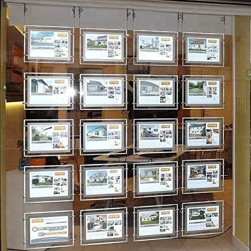 Real Estate LED Light Box Window Display