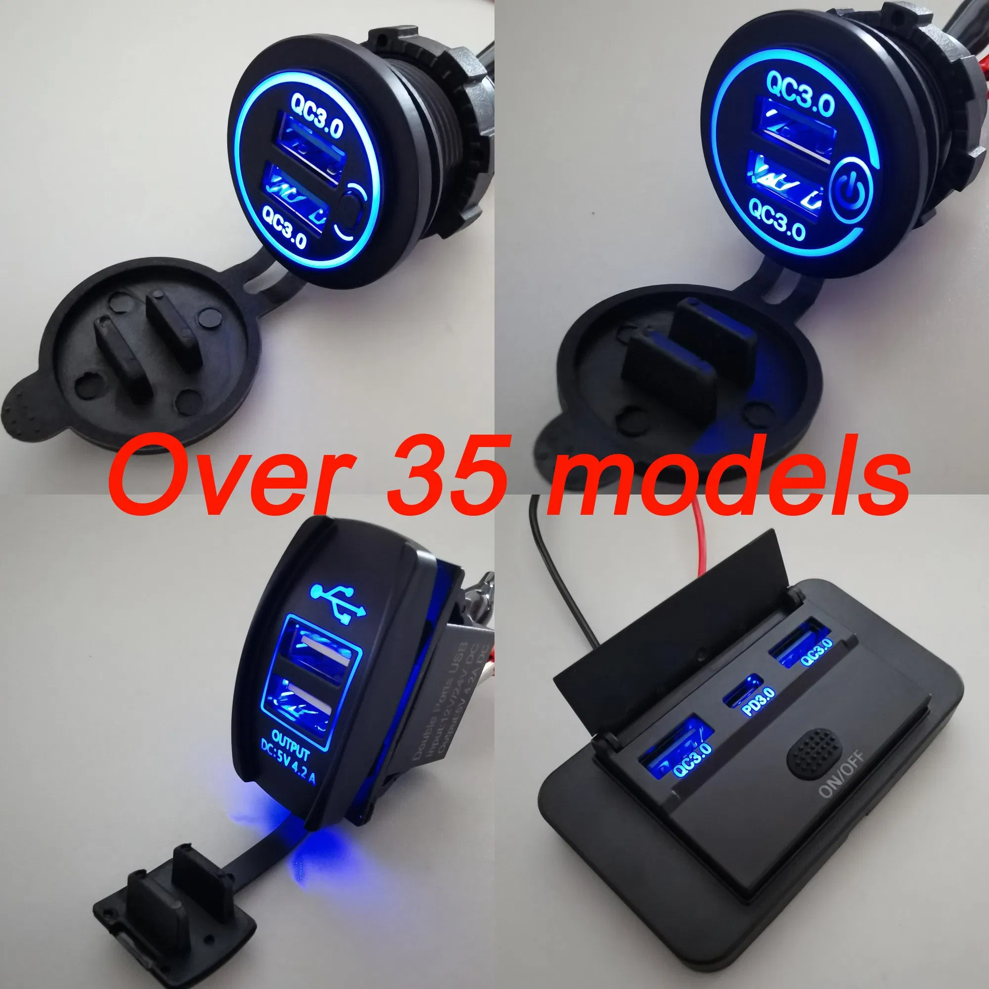 Universal DC Quick Dual Port Car Bus Mobile Phone USB Socket Charger
