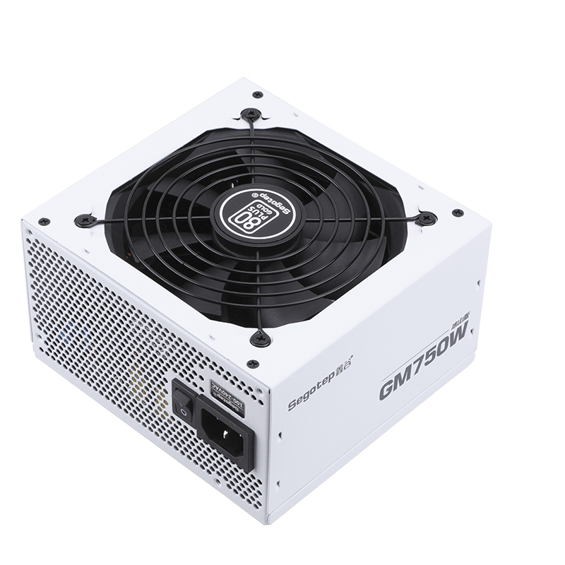 Segotep-GM750W White-80-Plus-Gold-70cm-CPU-Output-Cable-Modular-ATX-Switching-Power-Supply-for-DIY Desktop-Computer-92.49%-Conversion Efficiency