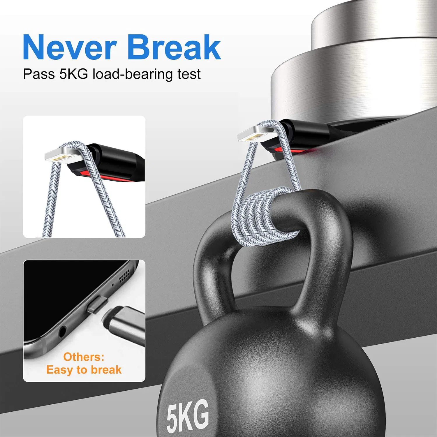 for Apple Mfi Certified Lightning Charging Cable USB to Lightning Charging Cable for iPhone