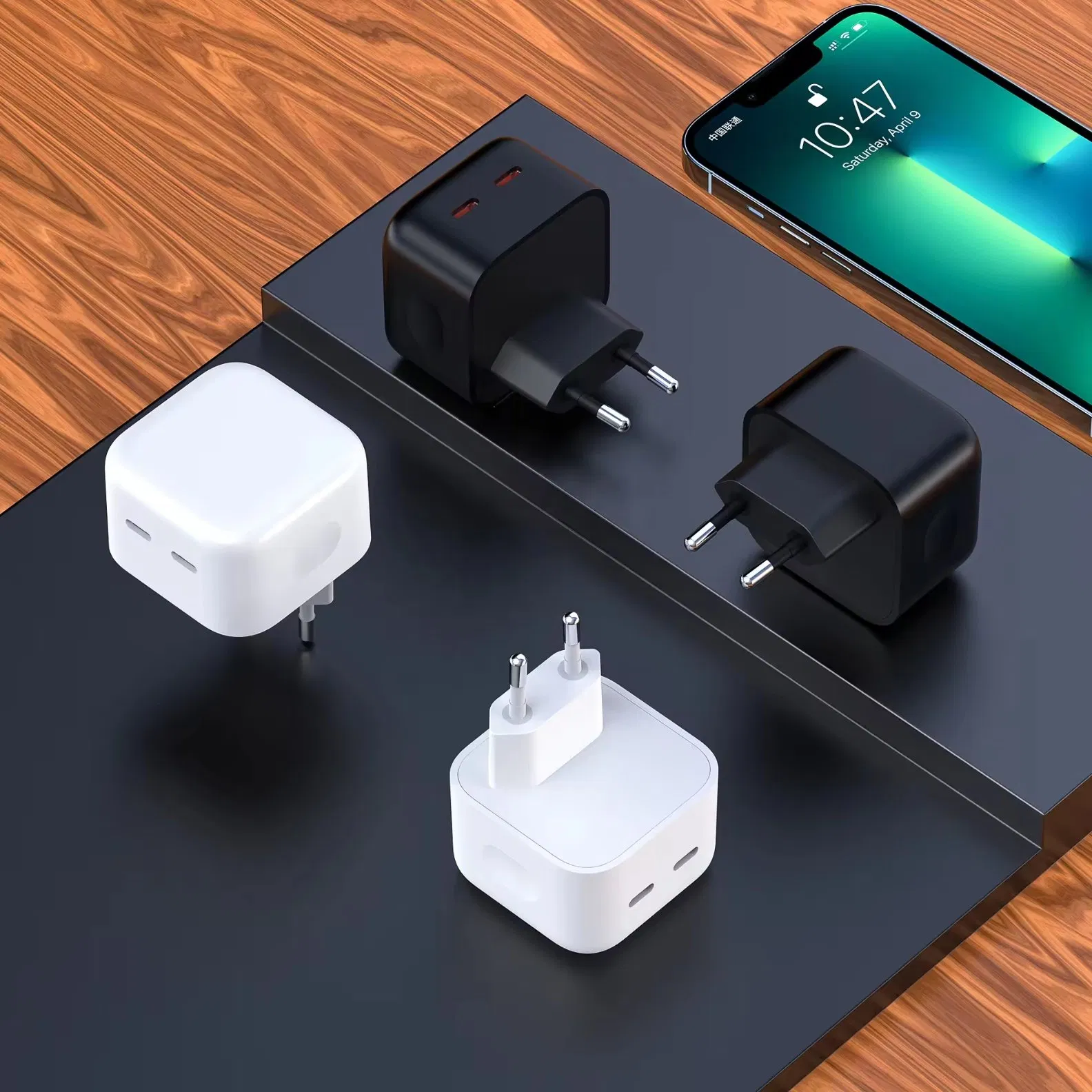 Factory Direct CE RoHS 100W 65W 45W 35W 30W 25W 20W Pd QC Wall Type C Fast iPhone Power Adapter Mobile GaN Phone Charger for Apple iPhone Samsung