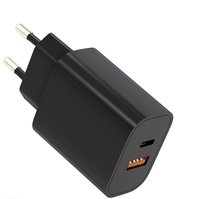 20W USB C Fast Charger (CE/RoHS certificated) , Dual Port Pd Power Delivery + Quick Charge 3.0 Wall Charger 18watt Type-C Quick Charging