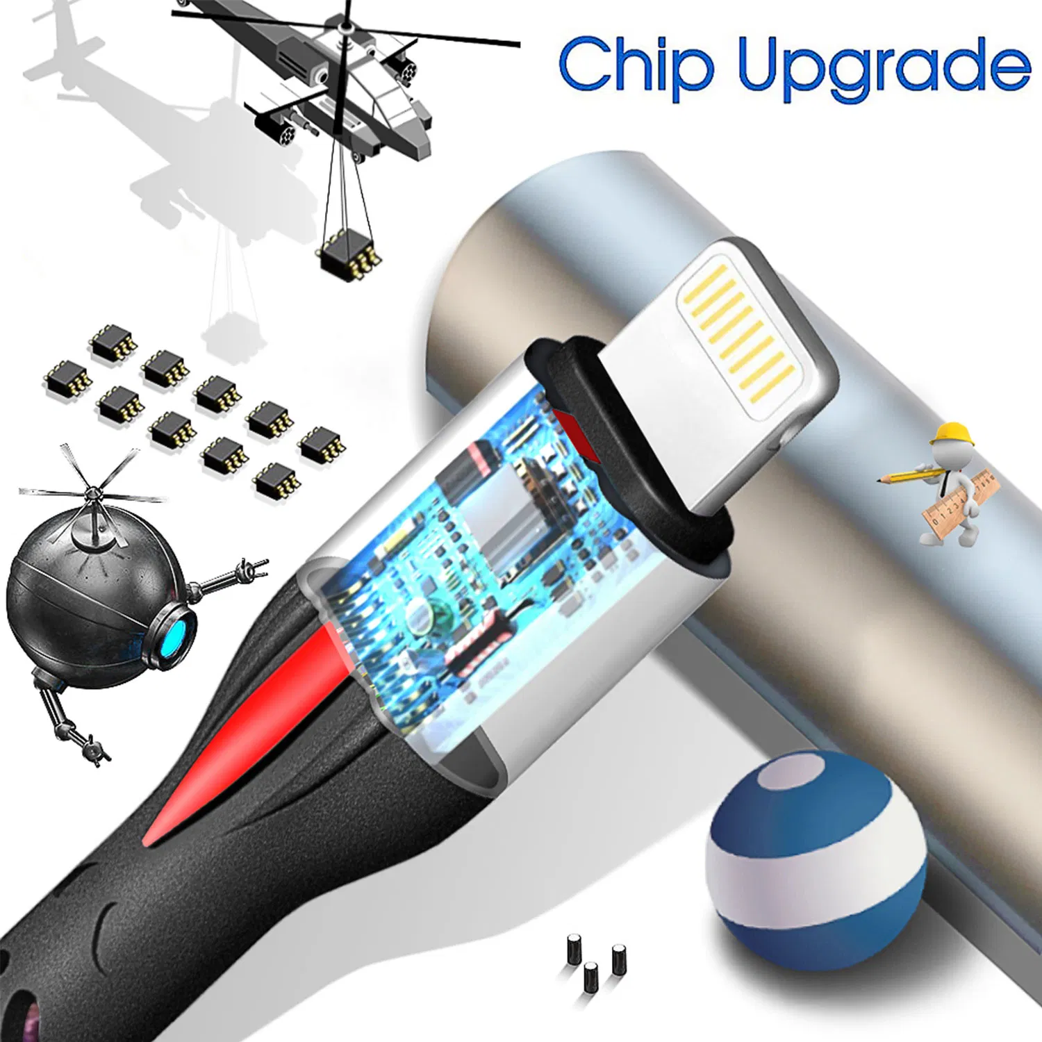 High Quality Fast USB Lightning Charging Cable USB Charging Cable Mfi Compatible with iPhone