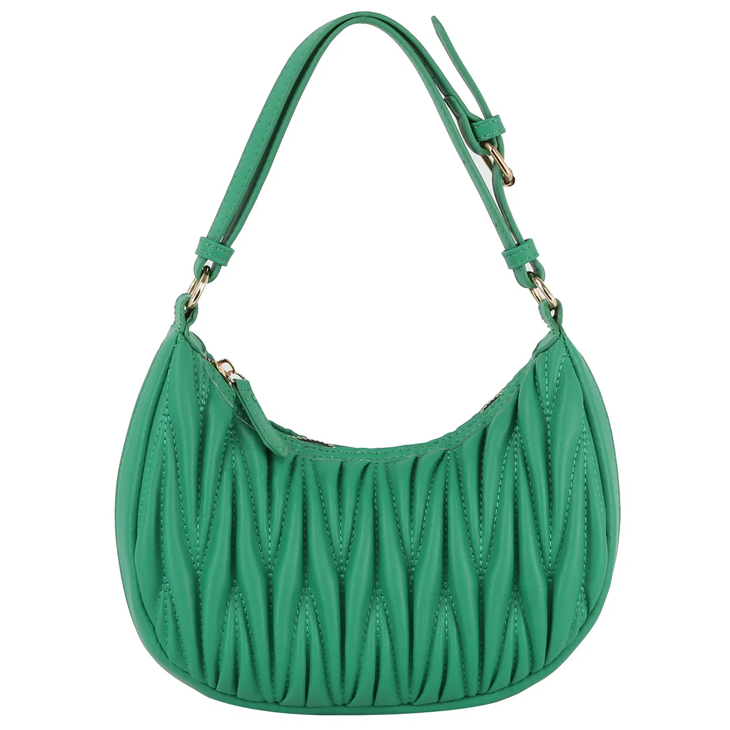 Bolso de Hombro Chevron Acolchado de Moda en Diseño Elegante de Hobo