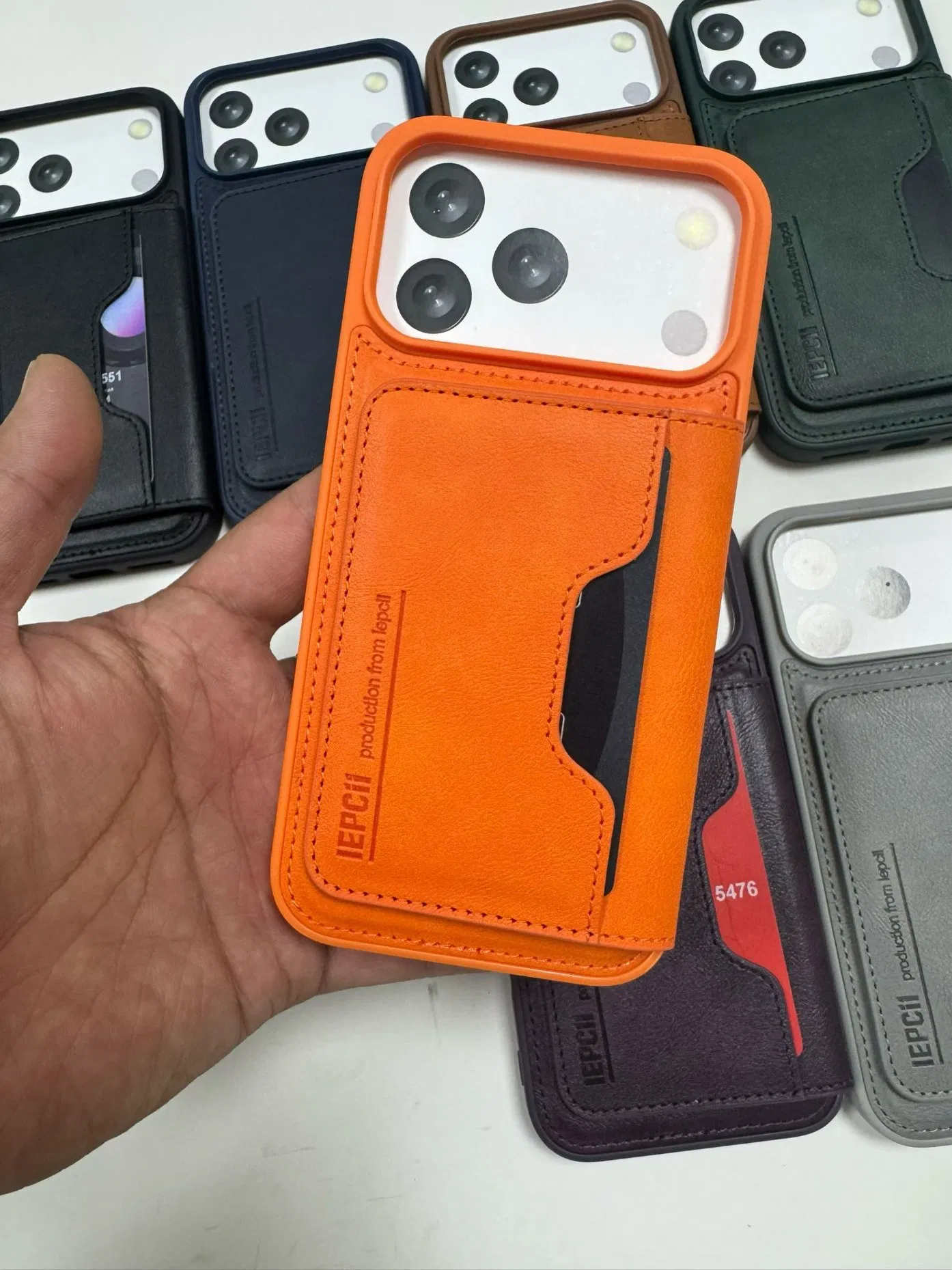 Fábrica Directa Mayorista Funda de Cuero Multifuncional con Tarjetero a Prueba de Golpes para iPhone17 PRO/17 PRO Max