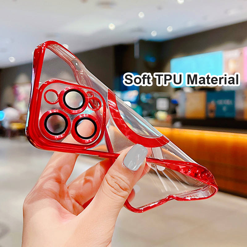 Funda de teléfono móvil suave a prueba de golpes para IP 16 PRO Max, funda transparente para celulares