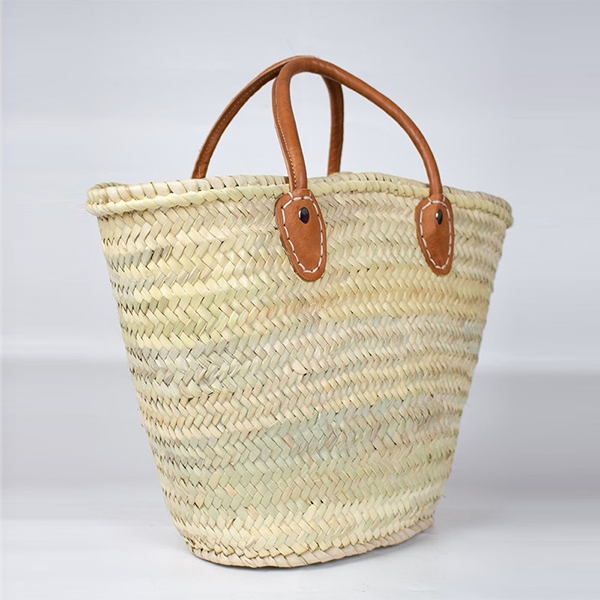 Bolso de hombro de mimbre retro de gran capacidad hecho a mano, material tejido natural ecológico para mujeres, playa, viajes diarios