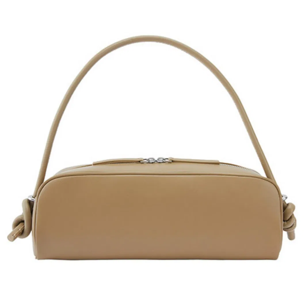 Bolso baguette de cuero
