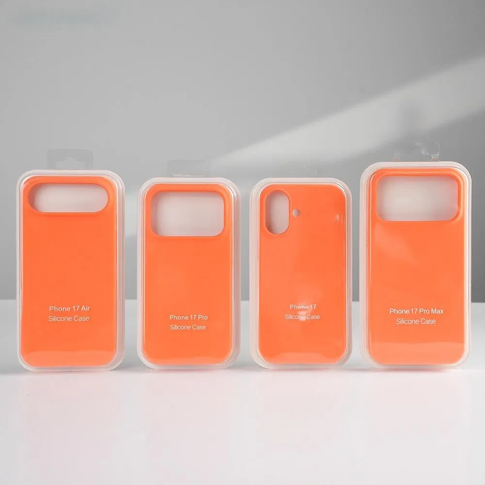 Funda de teléfono de silicona de alta calidad, fundas de silicona al por mayor, funda de silicona con logo incrustado para iPhone 17 16 15 14 13 12 11 funda para teléfono PRO Max