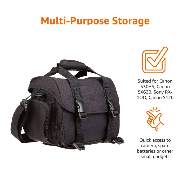Funda para Cámara DSLR Sin Espejo para Fotografía al Aire Libre, Bandolera Cruzada, Mochila para Cámara tipo Sling