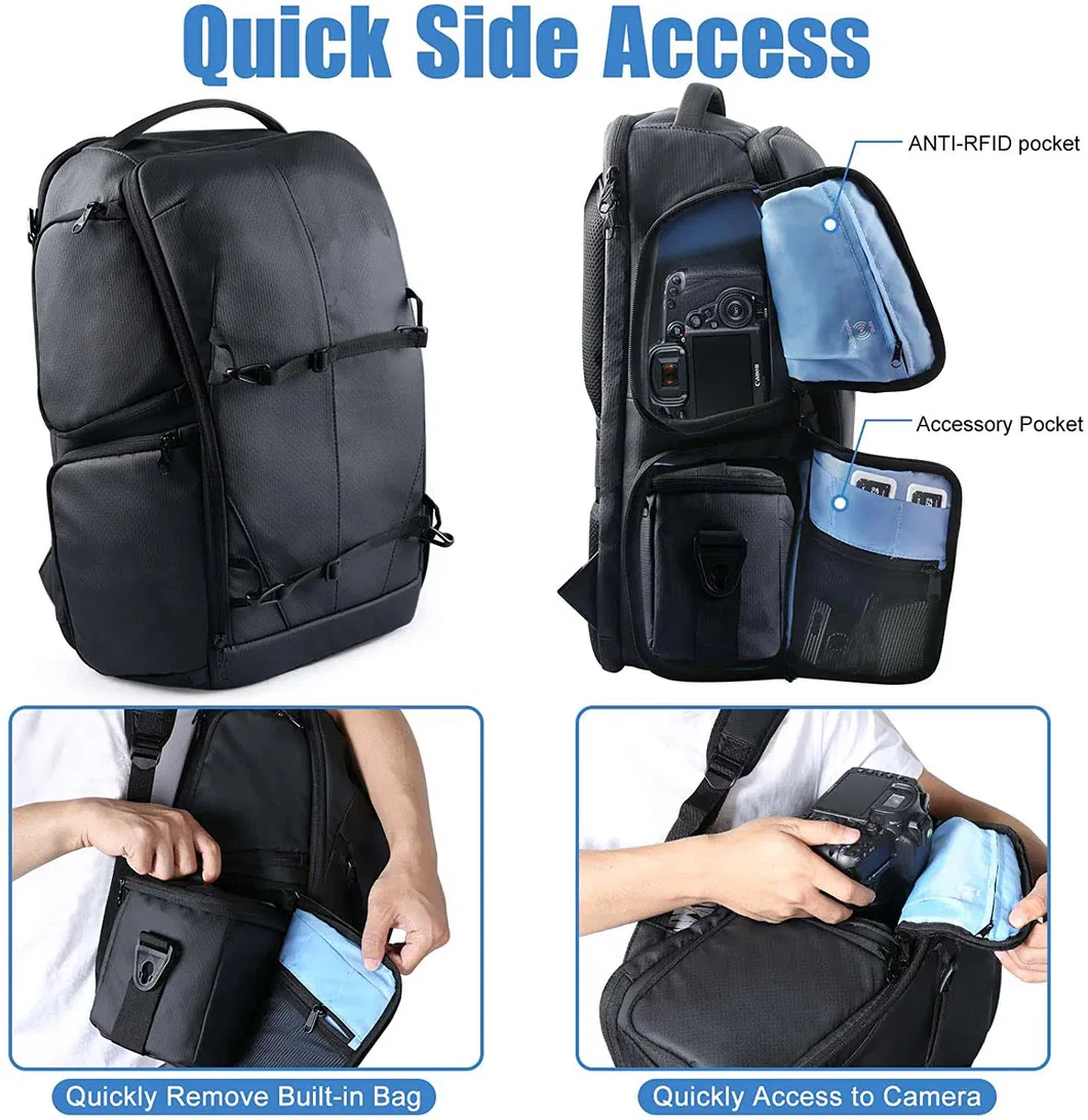 Mochila impermeable para cámara DSLR con compartimento para laptop