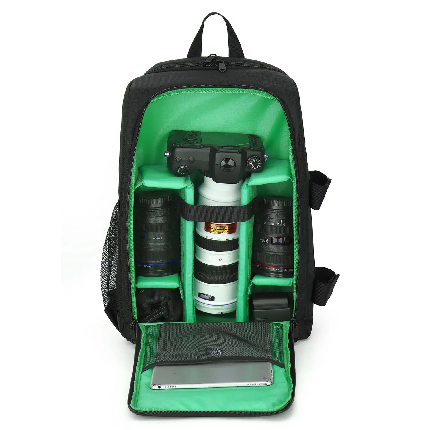 Mochila de fotografía digital DSLR a prueba de agua para exteriores, resistente a terremotos, con doble hombro