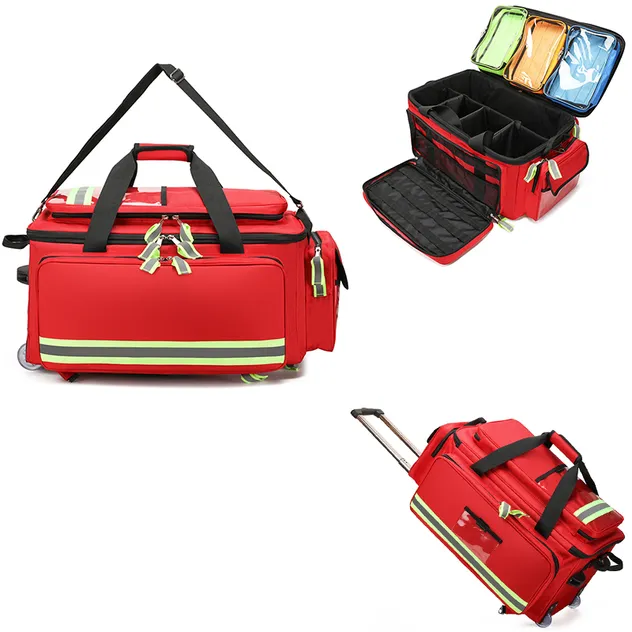 Mochila médica portátil de emergencia grande para camping, ambulancia, coche, supervivencia, kit de primeros auxilios táctico, bolsa para doctor y enfermera