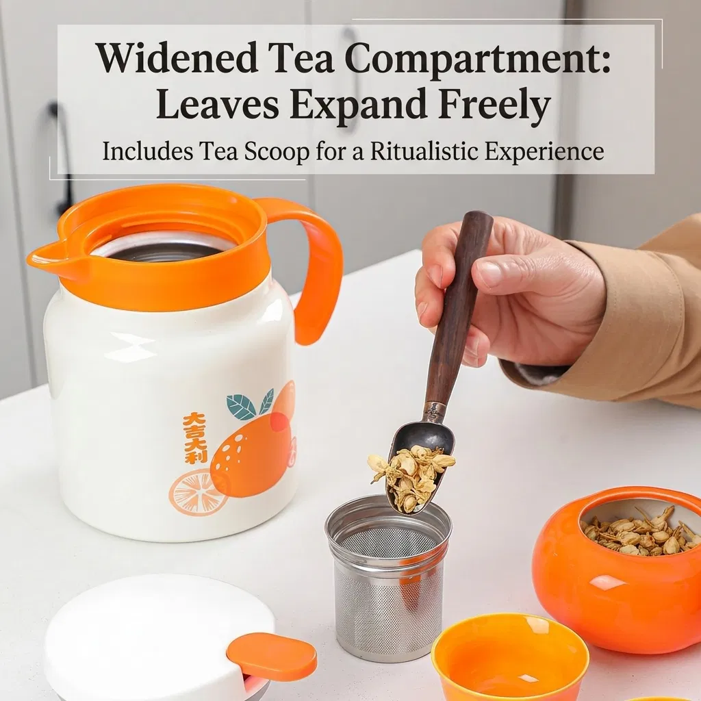 Juego de regalo de té chino Lucky Orange premium - diseño de maletín portátil para el Año Nuevo Lunar y regalos de prosperidad
