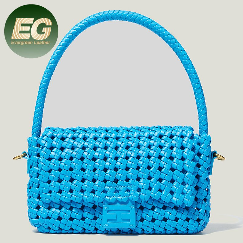 Sh2363 Bolsa de mujer baguette pequeña hecha a mano con nudo de molino de viento, bolso cruzado de lujo para damas, bolso de hombro personalizado